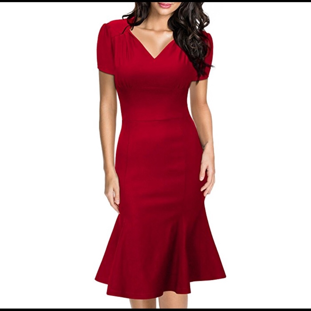 Red sexy retro dress 💋 size Medium